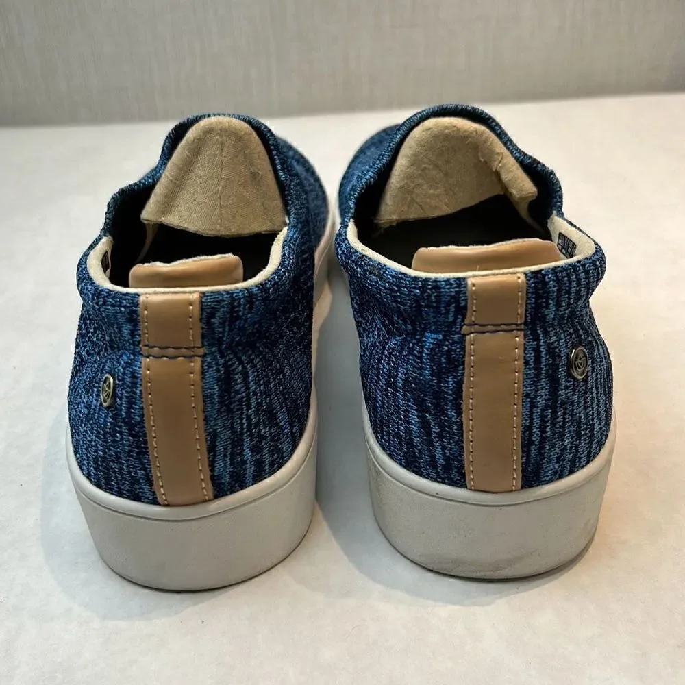 Spenco Womens Coastal Slip On Shoes Patriot Blue Sz 10 Knit Orthotic Lightweight